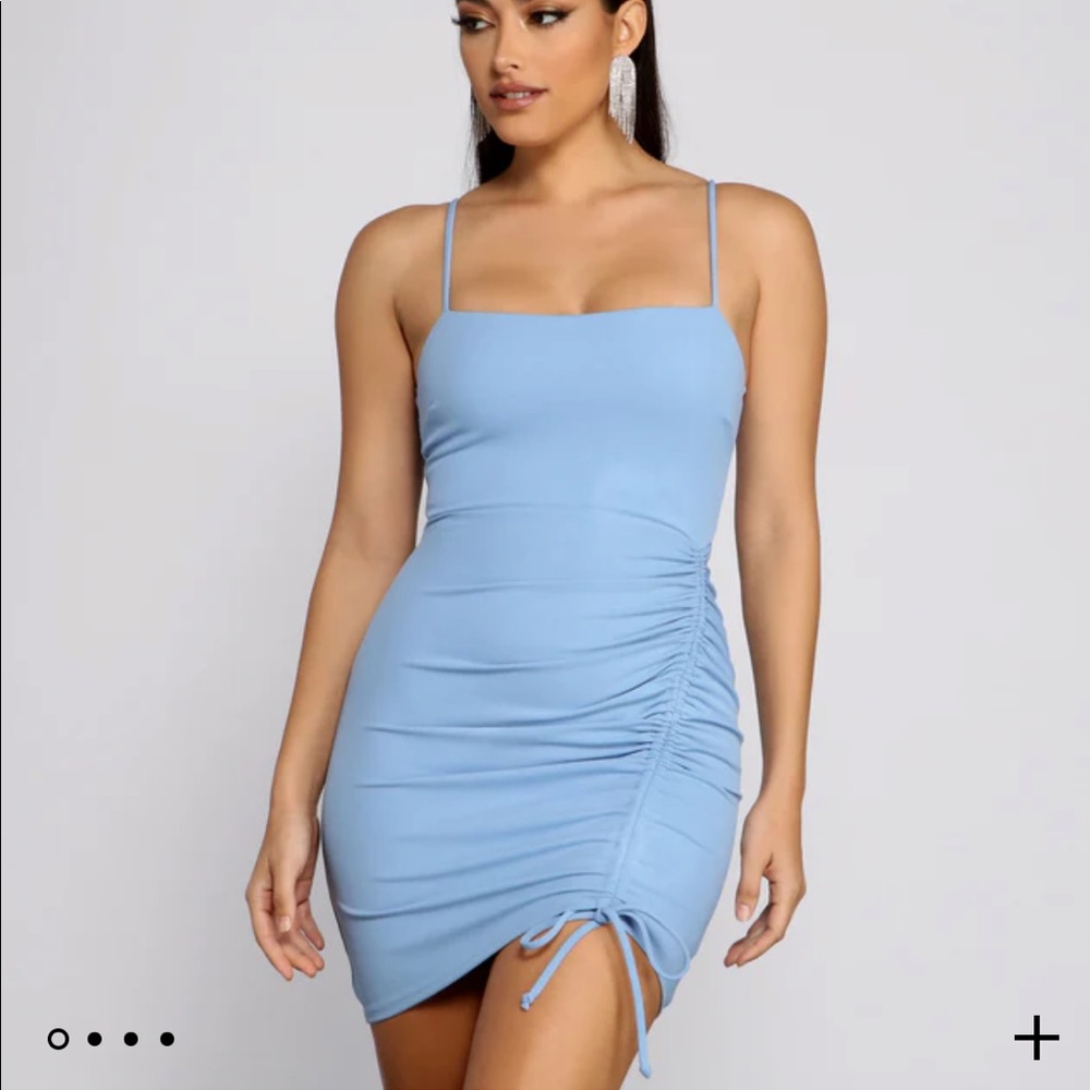 blue dress